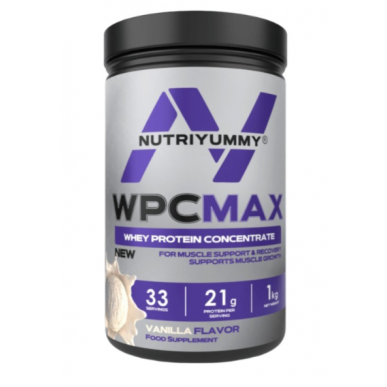 Nutriyumymy wpc max sūkalu olbaltumvielu koncentrāts, vaniļas saldējums - 1000 g – madala kalorsusega toode firmalt Nutriyummy, osta SportFit-ist