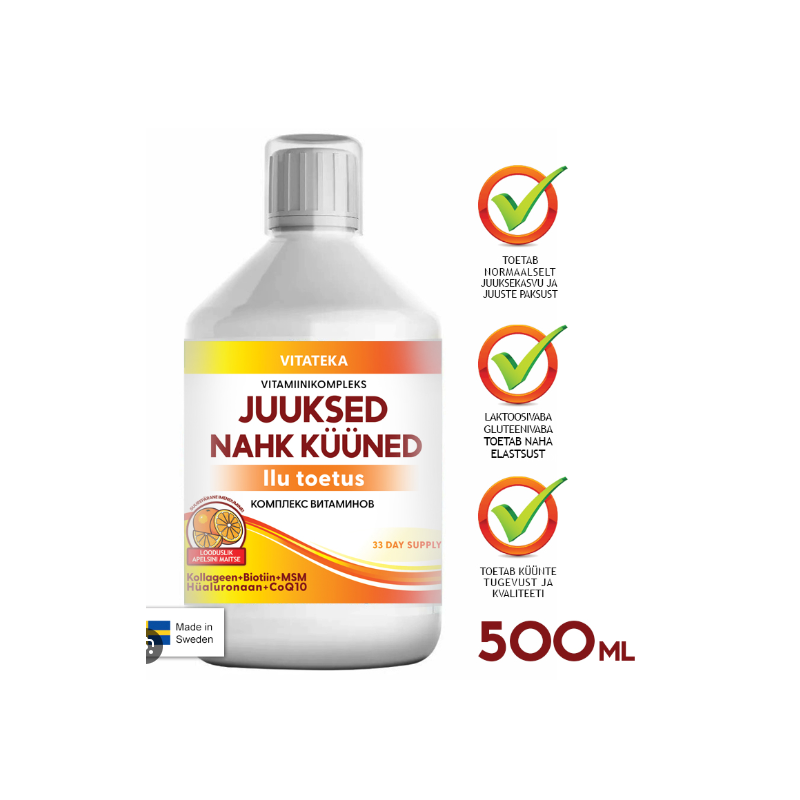 Vitaminīna komplekss "matu ādas nagi" "Vitteka", 500 ml