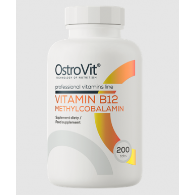 Ostrovit vitamīns B12 metilkobalamīns, 200 tabletes – madala kalorsusega toode firmalt Ostrovit, osta SportFit-ist