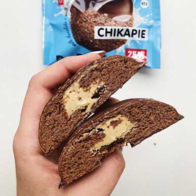 Chikapie "Chikalab" glazēts sīkdatne ar pildītu šokolādi, 60 g – madala kalorsusega toode firmalt Chikalab, osta SportFit-ist