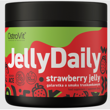 Ostrovit JellyDaily zemeņu želeja - 350 g – madala kalorsusega toode firmalt Ostrovit, osta SportFit-ist