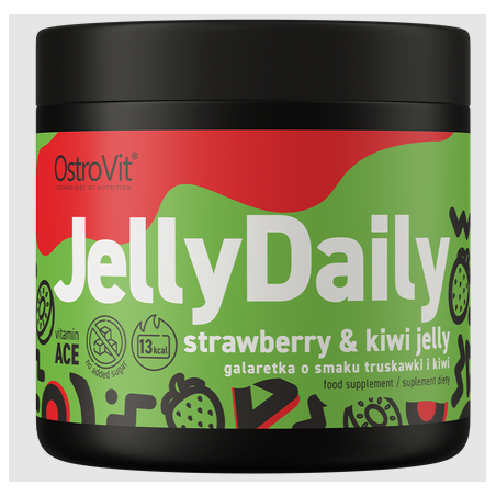 Ostrovit JellyDaily ar želejas zemenēm un kivi - 350 g