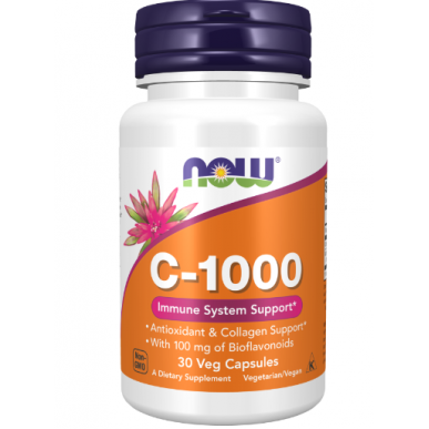 Tagad C -1 000 vitamīns ar 100 mg bioflavonoīdiem - 100 vegānu kapsulām – madala kalorsusega toode firmalt NOW, osta SportFit-ist