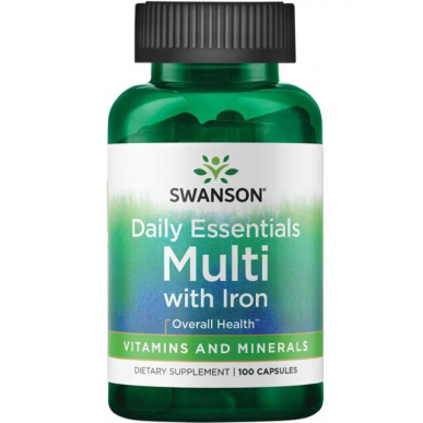 Swanson multivitamīni un minerāli -100 kapsulas – madala kalorsusega toode firmalt SWANSON, osta SportFit-ist