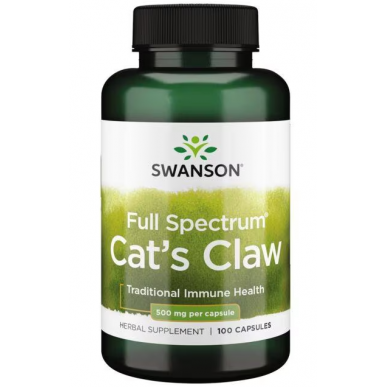 Swanson Cat's Claw, 500 mg - 100 kapsulas – madala kalorsusega toode firmalt SWANSON, osta SportFit-ist