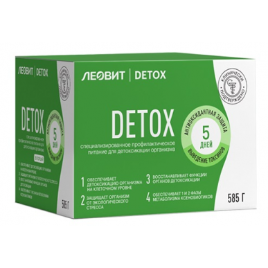 Detox uztura programma 5 dienas "leovit", 1 iepakojums 585 g – madala kalorsusega toode firmalt ЛЕОВИТ, osta SportFit-ist