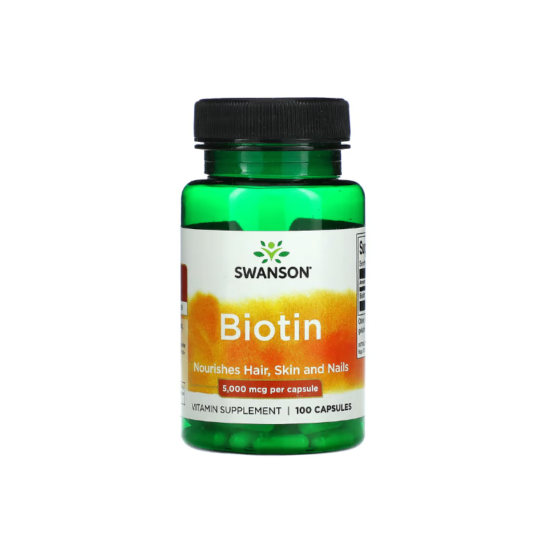 Swanson Biotin, 5000 mcg - 100 kapsulas