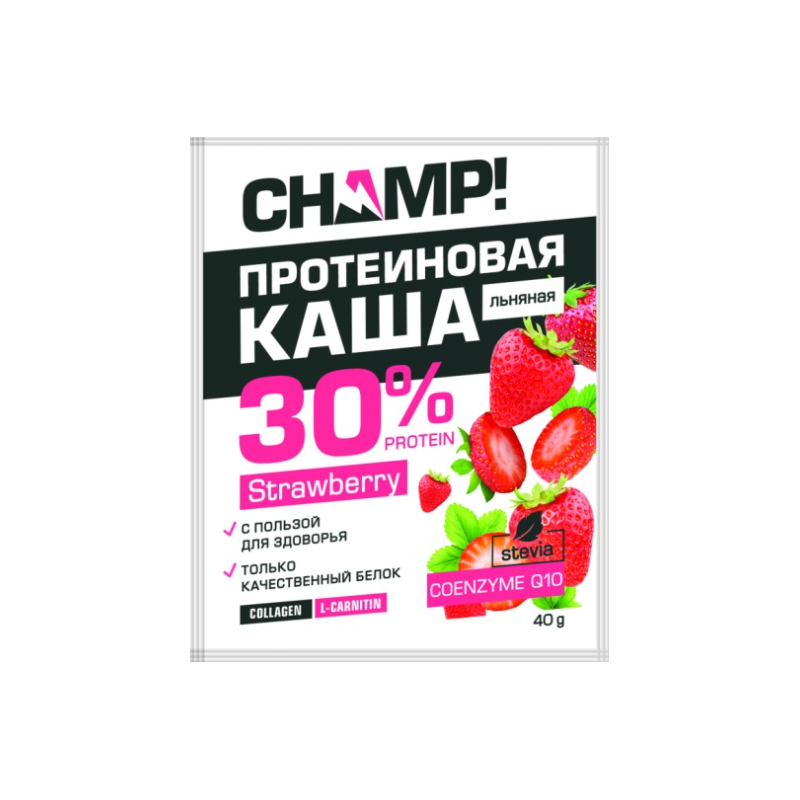 Leovit linsēklu olbaltumvielu putra ar koenzīmu Q10 zemenēm, 40 g