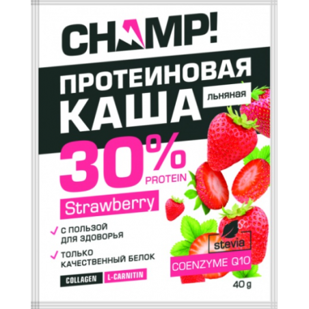 Leovit linsēklu olbaltumvielu putra ar koenzīmu Q10 zemenēm, 40 g