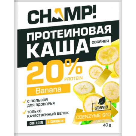 Leovit olbaltumvielu ķēdes putras banānu čempions ar koenzīmu Q10, 40 g