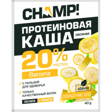 Leovit olbaltumvielu ķēdes putras banānu čempions ar koenzīmu Q10, 40 g – madala kalorsusega toode firmalt ЛЕОВИТ, osta SportFit-ist