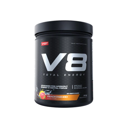 V8 kopējais enerģijas persiks un mango "jauns", 336 g