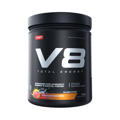 V8 kopējais enerģijas persiks un mango "jauns", 336 g – madala kalorsusega toode firmalt VAST, osta SportFit-ist
