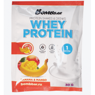 Heraproteiini banaani ja mango maistuvat "pommipalkista", 30 g
