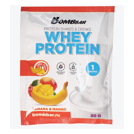 Heraproteiini banaani ja mango maistuvat "pommipalkista", 30 g