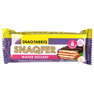 SNAQ fabriq vafeļu baton "lazdu riekstu krēms un šokolāde", 45 g
