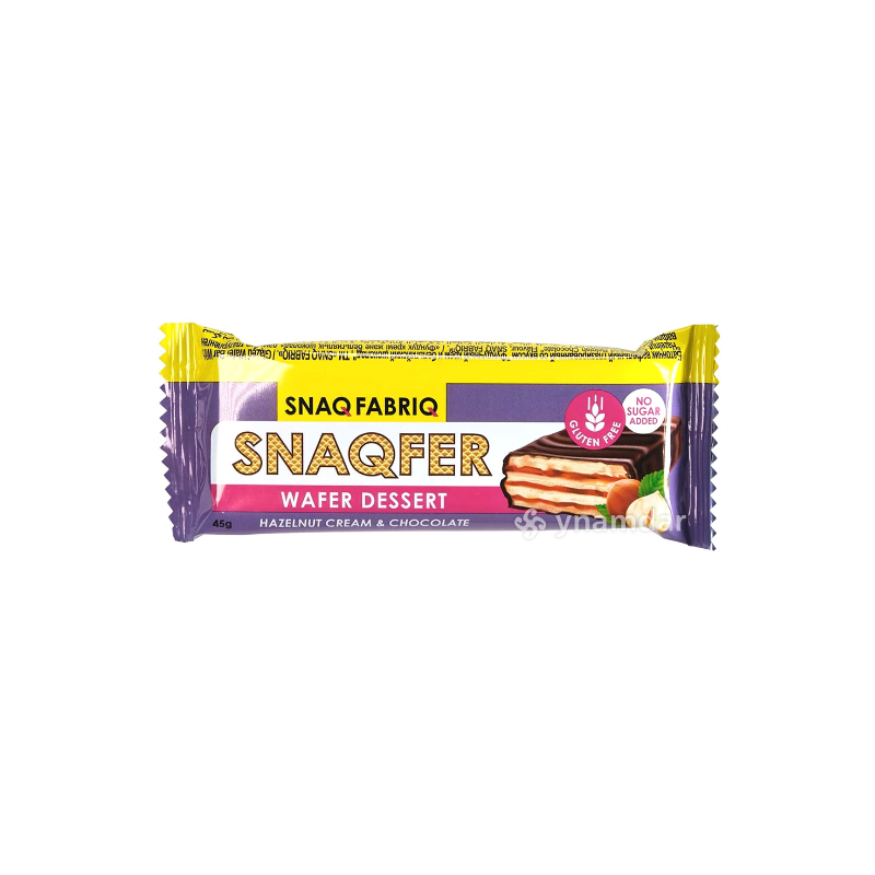 SNAQ fabriq vafeļu baton "lazdu riekstu krēms un šokolāde", 45 g SNAQ fabriq vafeļu baton "lazdu riekstu krēms un šokolāde", 45 g
