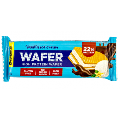 Bombbar vafeļu bārs "Vanilla saldējums šokolādē", 45 g – madala kalorsusega toode firmalt Bombbar, osta SportFit-ist