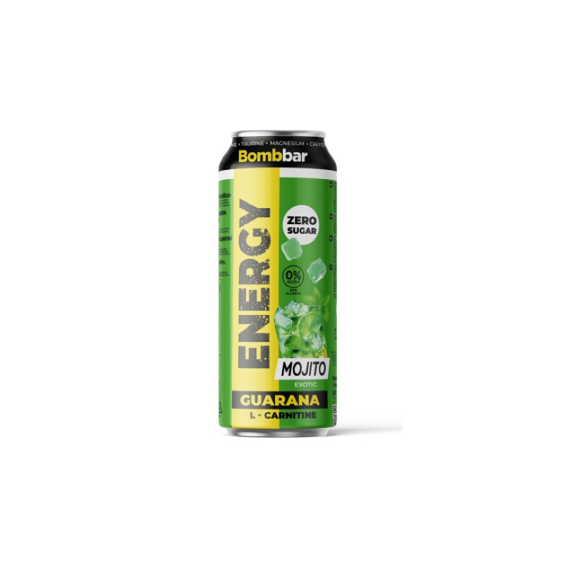 Bombbar enerģijas dzēriens ar L-karnitīnu un Guarana "Mojito", 500 ml