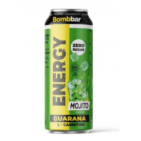 Bombbar enerģijas dzēriens ar L-karnitīnu un Guarana "Mojito", 500 ml