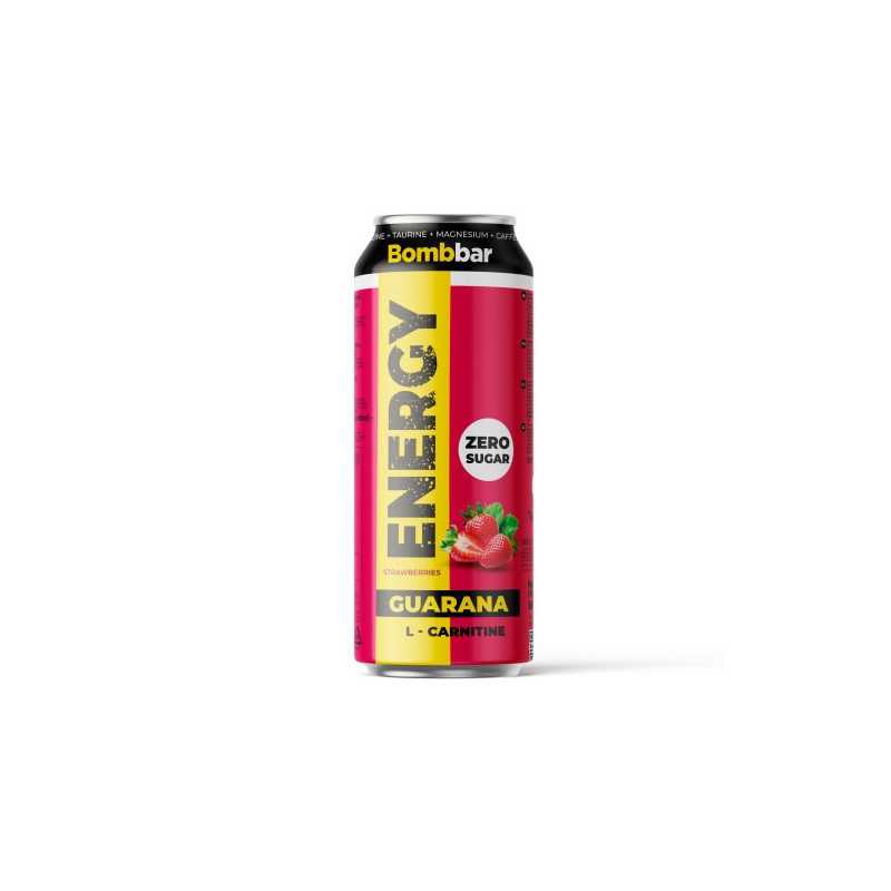 Bombbar Energy Drink L-karnitinas „Braškių rinkiniai lieka“, 500 ml