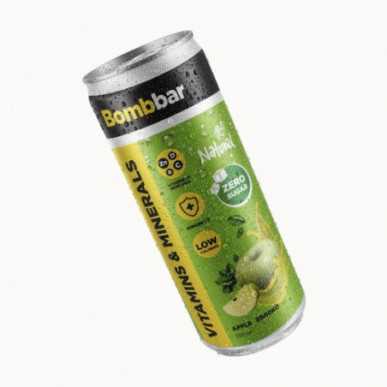 Bombbar limonāde ar vitamīniem "zaļš ābols" bez cukura, 330 ml – madala kalorsusega toode firmalt Bombbar, osta SportFit-ist