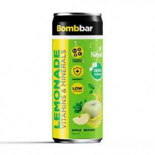 Bombbar limonāde ar vitamīniem "zaļš ābols" bez cukura, 330 ml