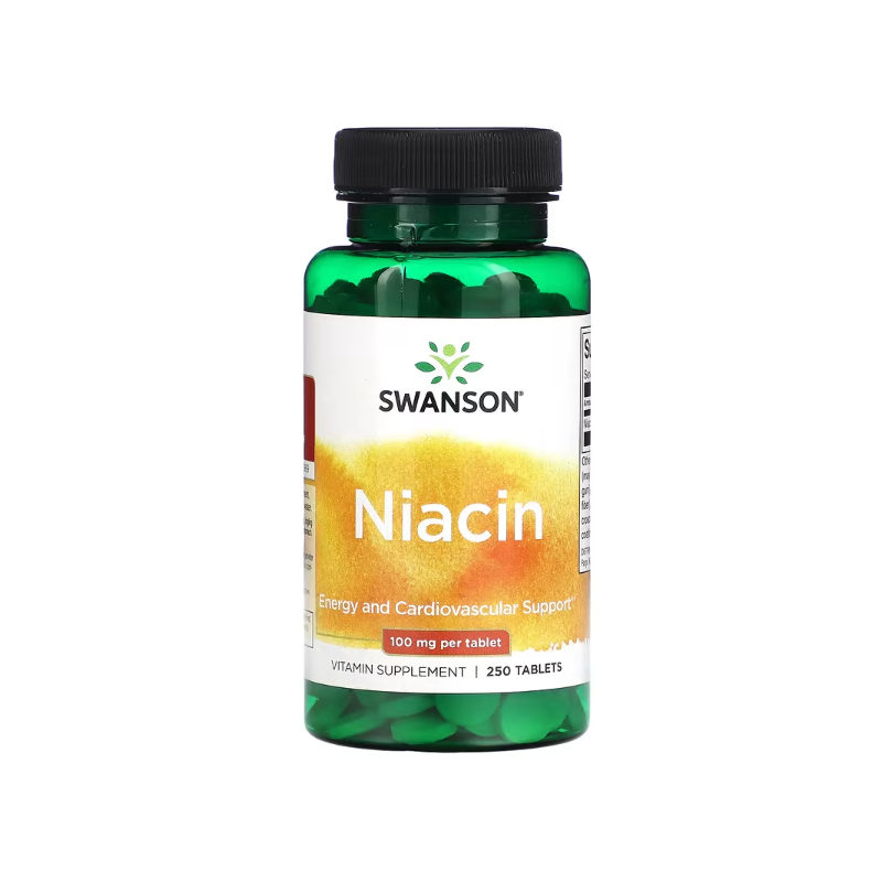 Swanson niacīns, 100 mg - 250 tabletes