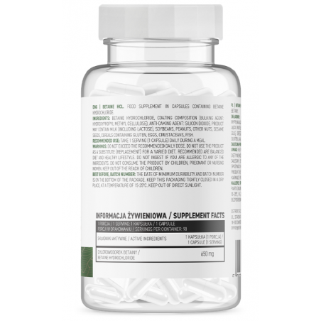 Ostrovit Betaine HCL Vege - 90 kapsulas