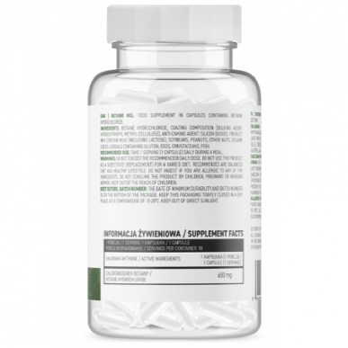 Ostrovit Betaine HCL Vege - 90 kapsulas – madala kalorsusega toode firmalt Ostrovit, osta SportFit-ist