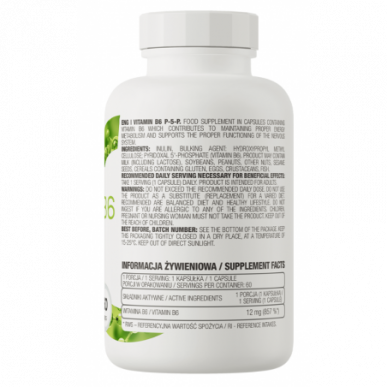 Ostrovit vitamīns B6 P-5-P-60 kapsulas – madala kalorsusega toode firmalt Ostrovit, osta SportFit-ist