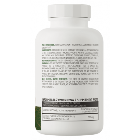 Ostrovit fenugreek Vege - 90 kapsulas