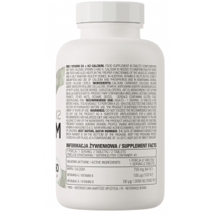 Ostrovit vitamīns D3 + K2 + kalcijs 90 tabletes