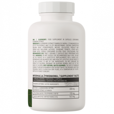 Ostrovit elderberry Vege 90 kapsulas – madala kalorsusega toode firmalt Ostrovit, osta SportFit-ist