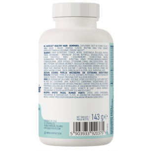 Ostrovit Nutrisie Healthy Hair Gummies 60 sveķainas konfektes