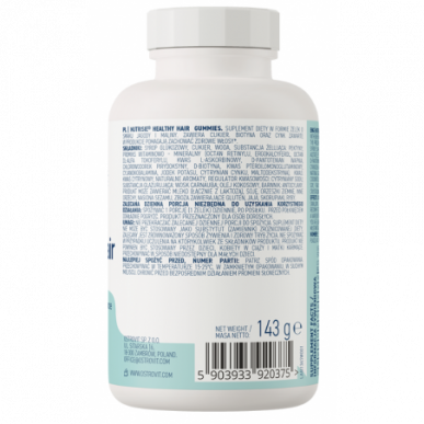 Ostrovit Nutrisie Healthy Hair Gummies 60 sveķainas konfektes – madala kalorsusega toode firmalt Ostrovit, osta SportFit-ist