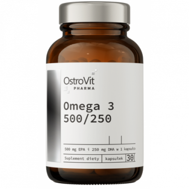 Ostrovit Pharma Omega 3 500/250 30 SoftGegel – madala kalorsusega toode firmalt Ostrovit, osta SportFit-ist