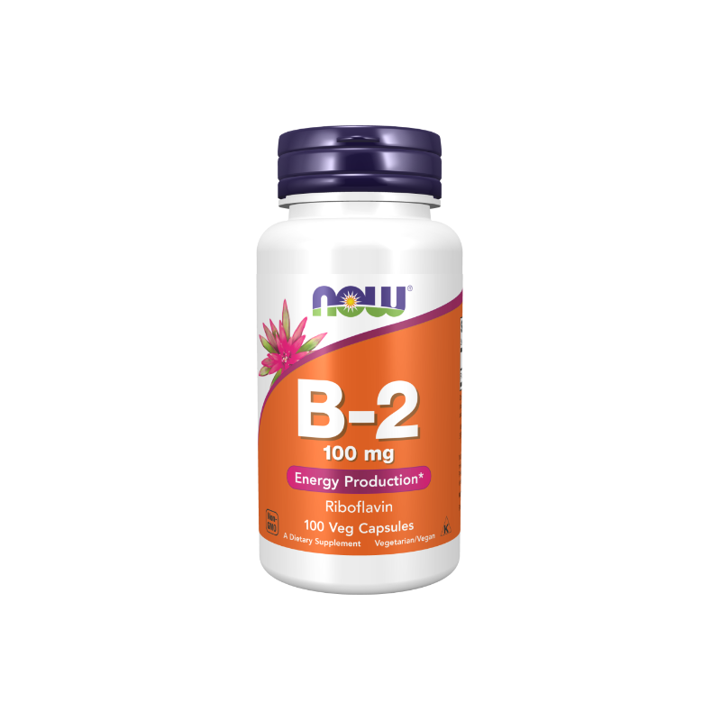 Tagad pārtikas produkti B -2 riboflavīns, 100 mg - 100 vegānu kapsulas