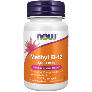 Tagad pārtikas produkti metil b -12, 1000 mcg - 100 pastilas – madala kalorsusega toode firmalt NOW, osta SportFit-ist