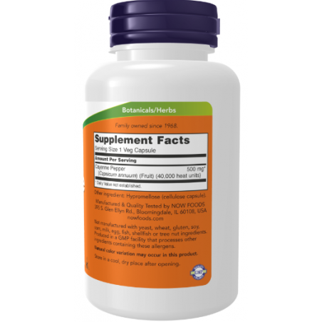 Tagad Foods Cayenne, 500 mg - 100 vegānu kapsulas