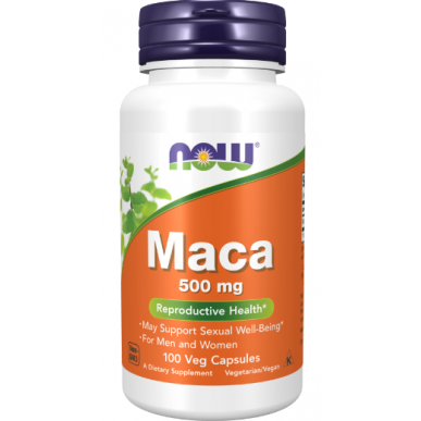 Tagad Foods Maca 500mg - 100 vegānu kapsulas – madala kalorsusega toode firmalt NOW, osta SportFit-ist