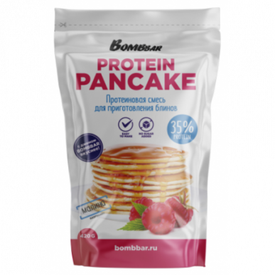 Bombbar Pancakea -sekoitus "Vadelma", 420 g – madala kalorsusega toode firmalt Bombbar, osta SportFit-ist