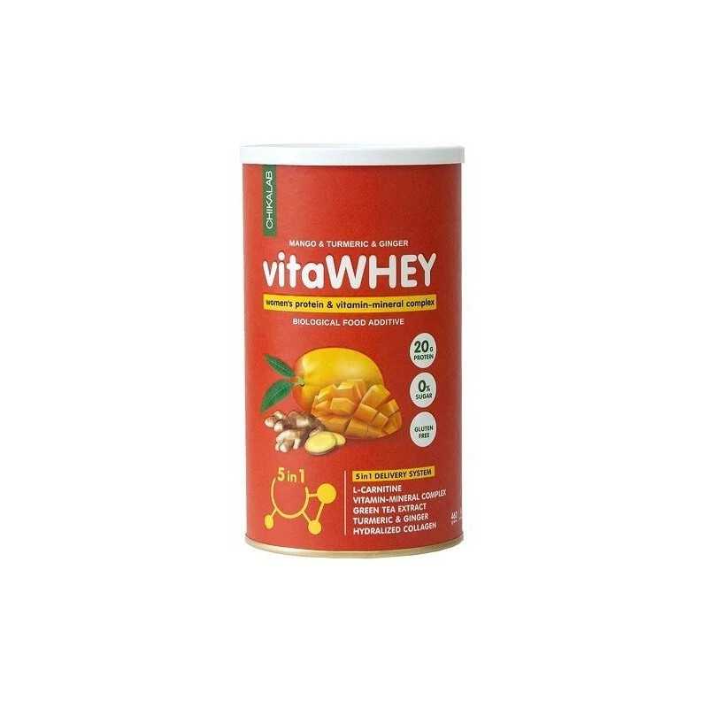 Chikalab Vitawyy vitamīnu minerālo olbaltumvielu kokteilis "Mango, ingvers, kurkuma", 462G