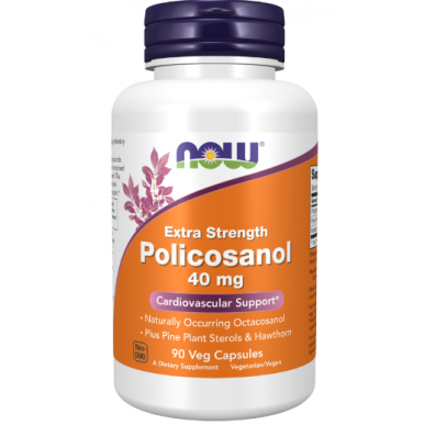 Tagad Foods Polikosanol Papildu stiprums 40 mg - 90 vegānu kapsulas – madala kalorsusega toode firmalt NOW, osta SportFit-ist