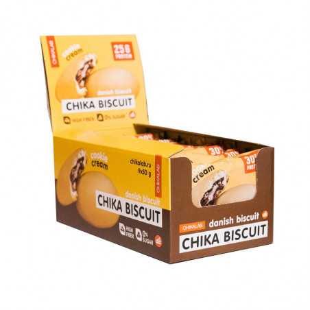 Chika Biscuit 'Chikalab' augsta olbaltumvielu sīkdatne ar dāņu krēmu ar saldinātājiem, 50 g