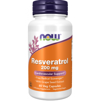 Tagad Foods Resveratrol 200mg - 60 vegānu kapsulas – madala kalorsusega toode firmalt NOW, osta SportFit-ist