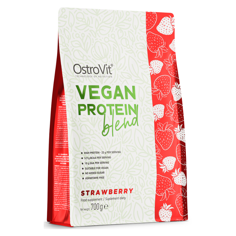 Ostrovit vegānu olbaltumvielu maisījums, zemenes - 700g