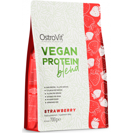 Ostrovit vegānu olbaltumvielu maisījums, zemenes - 700g
