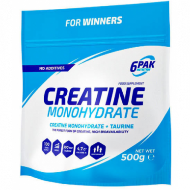 6pak kreatīna monohidrāts, dabisks, - 500 grami – madala kalorsusega toode firmalt 6PAK Nutrition, osta SportFit-ist