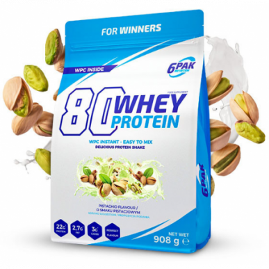 6pak 80 sūkalu olbaltumvielas, pistācijas - 908 grami – madala kalorsusega toode firmalt 6PAK Nutrition, osta SportFit-ist